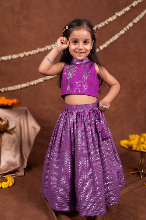 Pre-Order: Deer Embroidered Lehenga Set