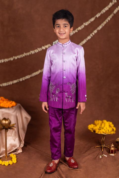 Pre-Order: 2D Shaded Deer  Sherwani Set
