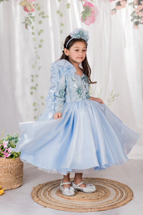 Pre-Order: Azure Dream One-Shoulder Gown