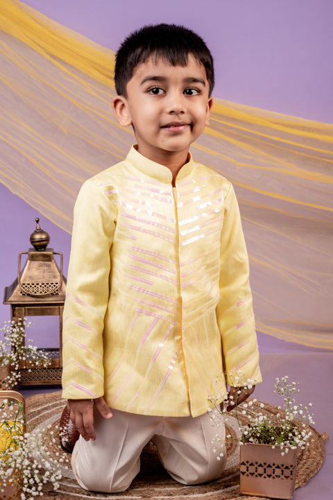 Pre-Order: Gulmohar Bandhgala set