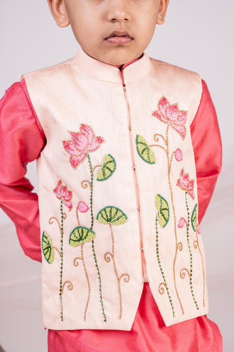 Pre-Order: Pankhuri Bandi Jacket with Asymmetric Kurta