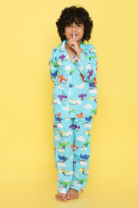 Pre-Order: Blue Plane Night Suit