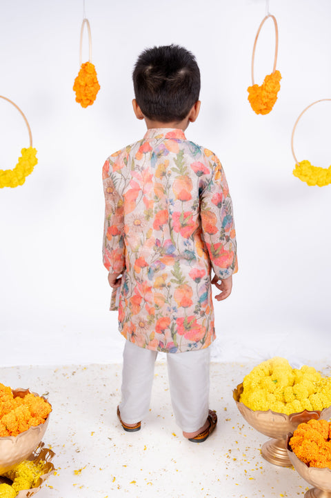 Pre-Order: Schiffli Floral Kurta Set