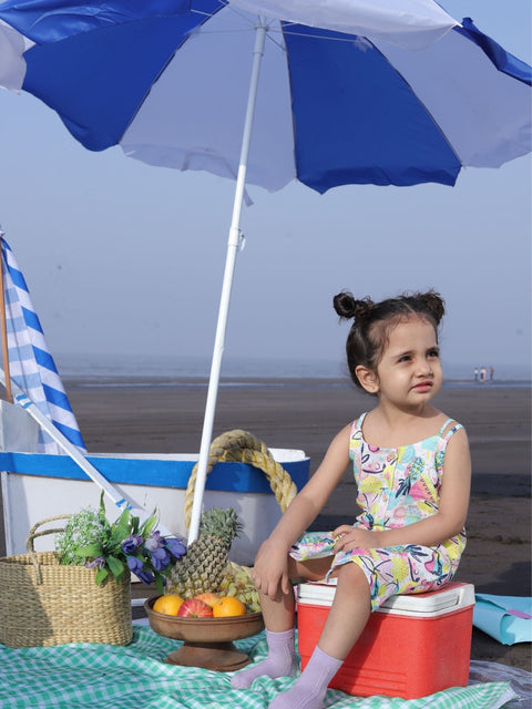 Pre-Order: Fruit and Punch Print Pure Linen Dress