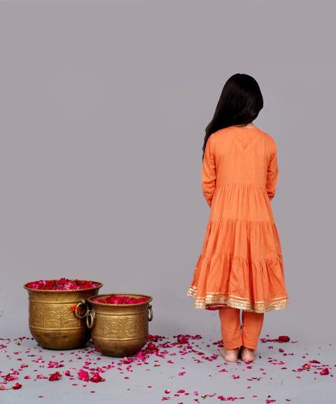 Pre-Order: Meher Tiered Malmal Dress Det