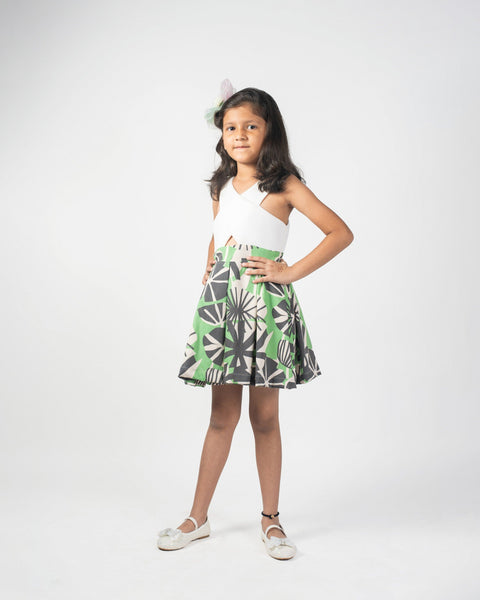 Pre-Order: Elegant Abstract Printed Frock