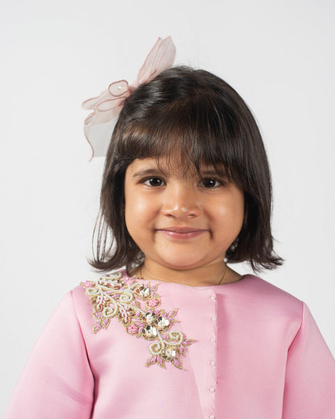 Pre-Order: Baby Pink Embroidered Top and Skirt