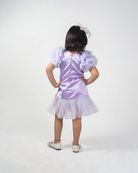 Pre-Order: Elegant A-Line Violet Frock