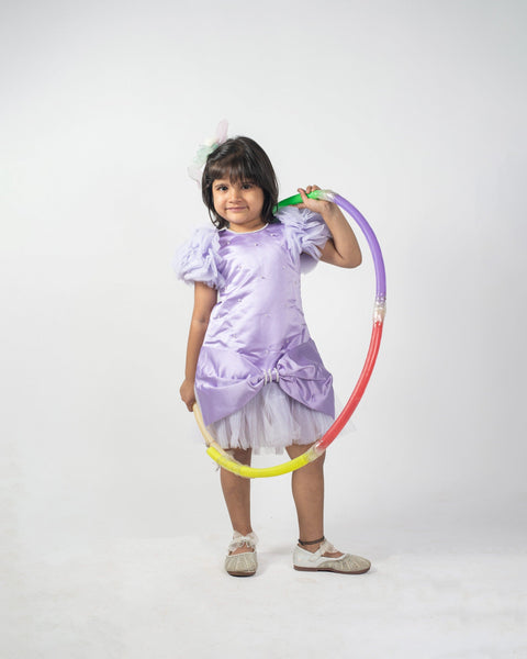 Pre-Order: Elegant A-Line Violet Frock