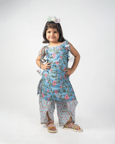 Pre-Order: Blue Kurti with Tulip Pant