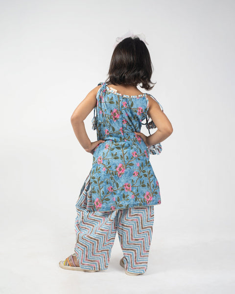 Pre-Order: Blue Kurti with Tulip Pant