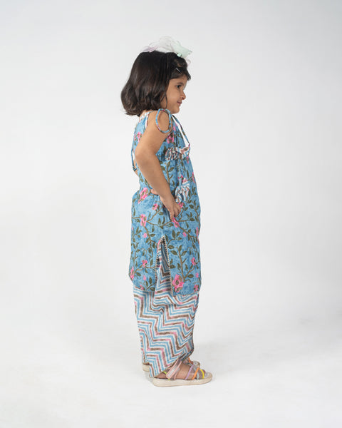 Pre-Order: Blue Kurti with Tulip Pant