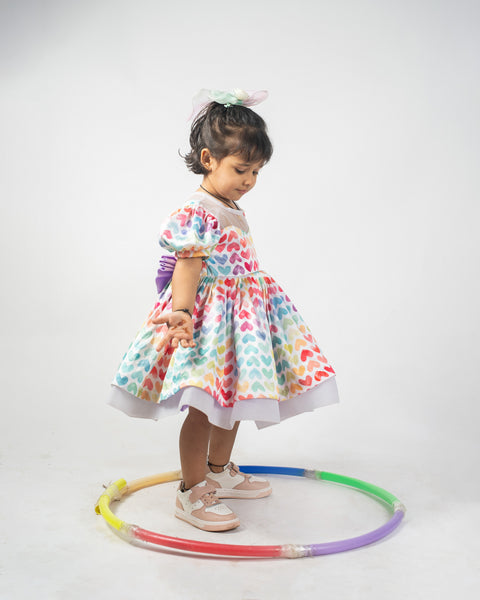 Pre-Order: Heart shaped Printed Frock
