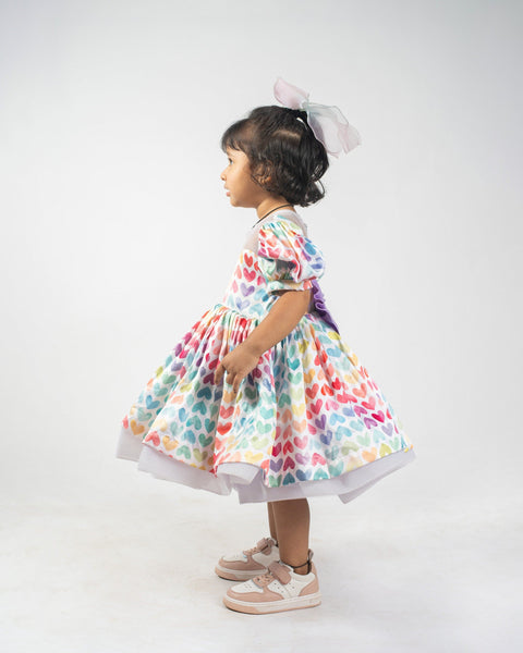 Pre-Order: Heart shaped Printed Frock