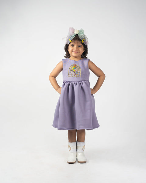 Pre-Order: Beautiful Embroidery Violate Dress