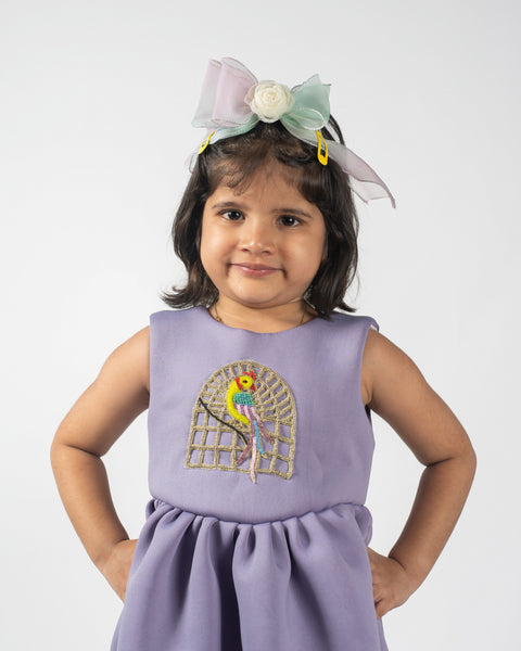 Pre-Order: Beautiful Embroidery Violate Dress