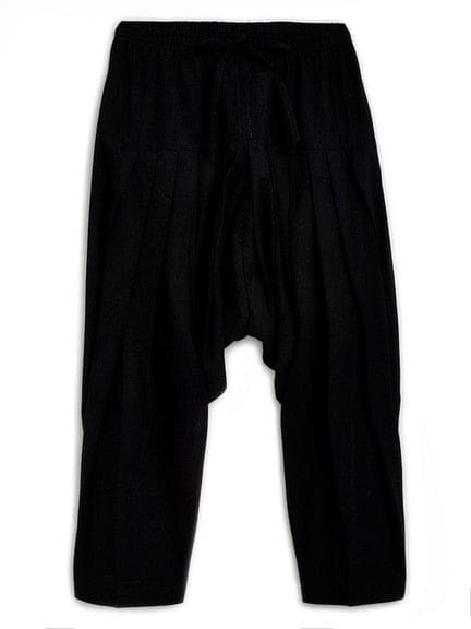 Pre-Order: Boy Printed Cotton Pathani Kurta Set - Black