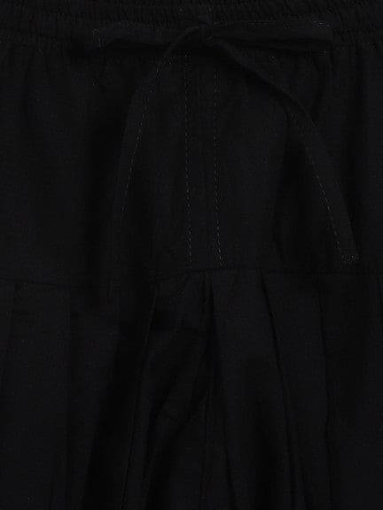 Boy Printed Cotton Pathani Kurta Set - Black