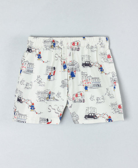 All over London print boys shorts set-Off white