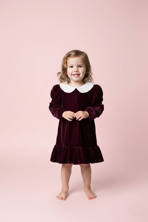 Pre-Order: Pearl Embellished Velvet Dress