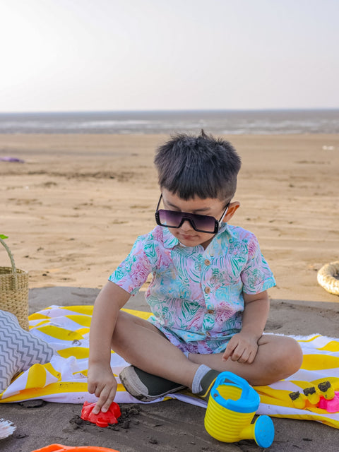 Pre-Order: Enlightened Tigers Printed Pure Linen  Premium Co-ords