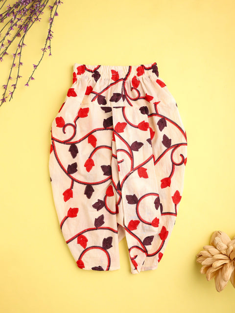 Pre-Order-EMBROIDERED 3 PC JACKET SET-BEIGE