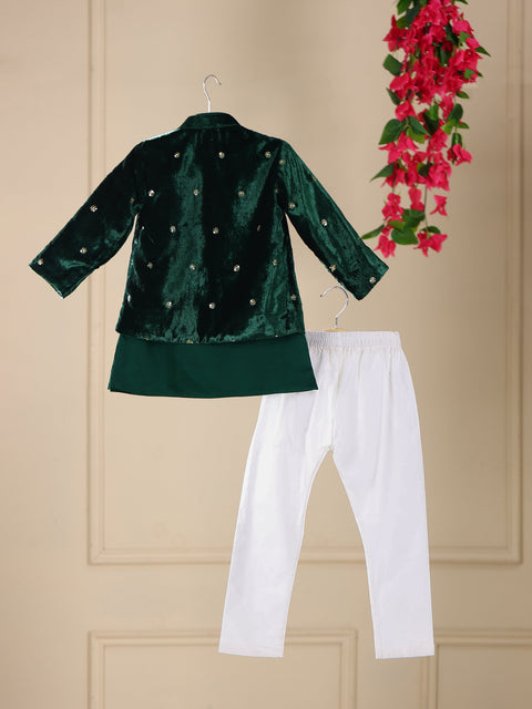 Pre-Order: ROYAL PRINCESS 3PC FULL JACKET SET-BOTTLE GREEN