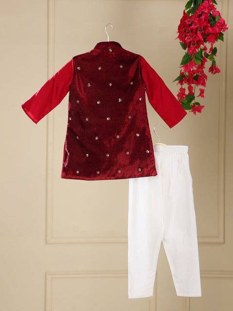 Pre-Order: ROYAL PRINCE 3PC FULL JACKET SET-MAROON