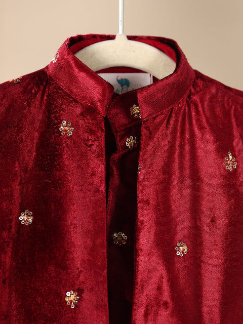 Pre-Order: ROYAL PRINCE 3PC FULL JACKET SET-MAROON