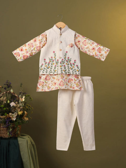 Pre-Order- BOY 3 Pc Bundi Set- Beige