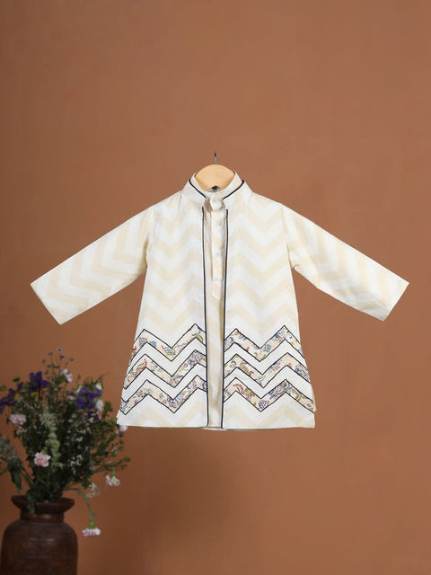 Pre-Order- BOY FLORAL 3 PC JACKET SET-BEIGE