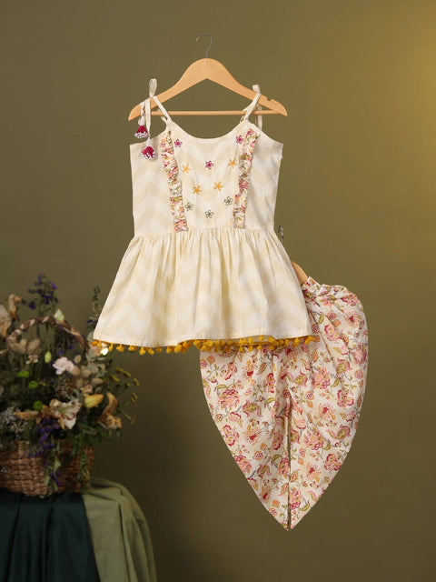 Pre-Order: GIRL EMBROIDERED SHARARA