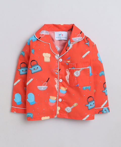 Pre-Order: Chef Print Night Suit