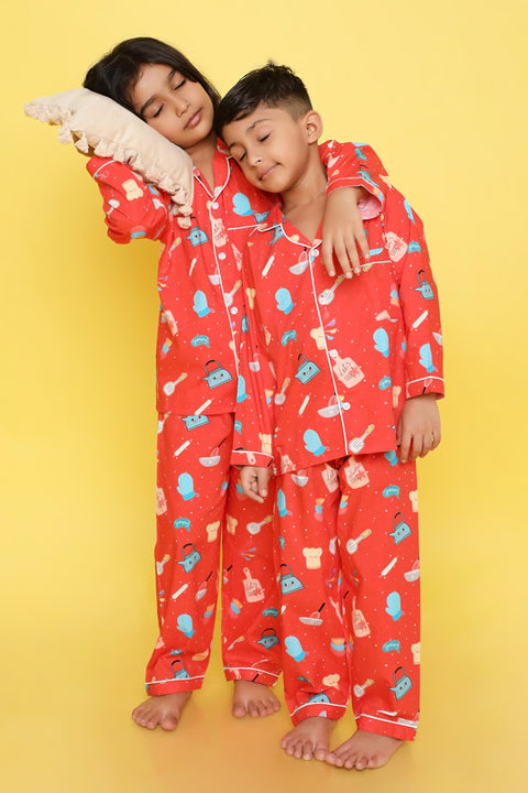 Pre-Order: Chef Print Night Suit