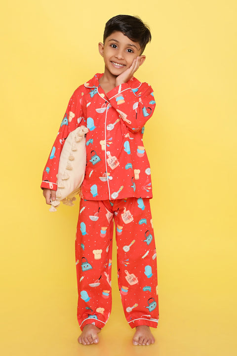Pre-Order: Chef Print Night Suit
