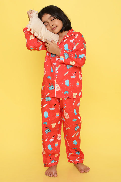 Pre-Order: Chef Print Night Suit