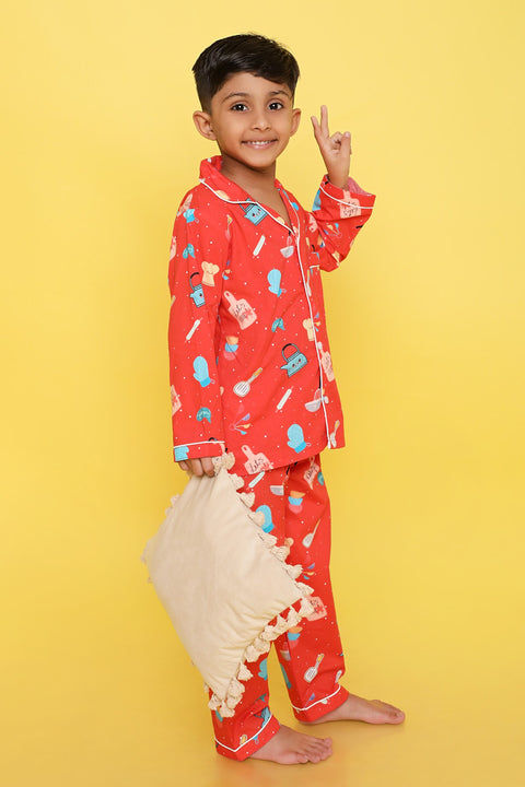 Pre-Order: Chef Print Night Suit