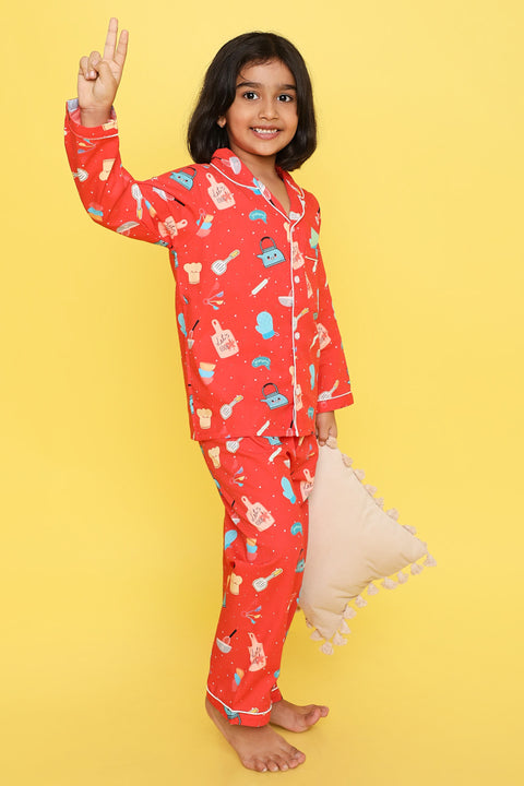 Pre-Order: Chef Print Night Suit