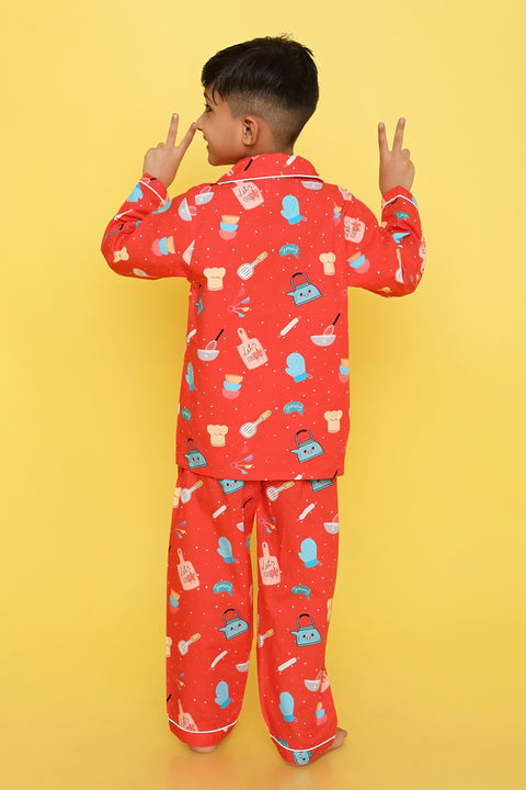 Pre-Order: Chef Print Night Suit