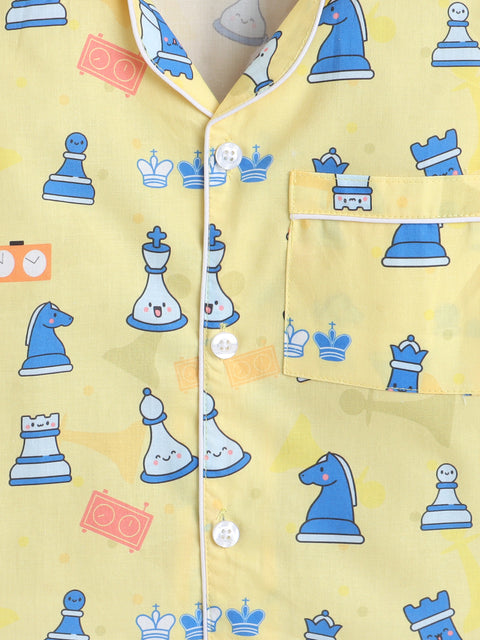 Pre-Order: Chess Print Night Suit