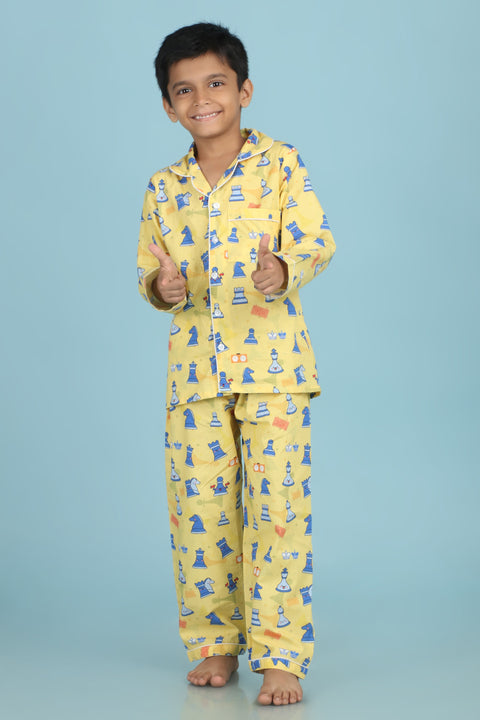 Pre-Order: Chess Print Night Suit