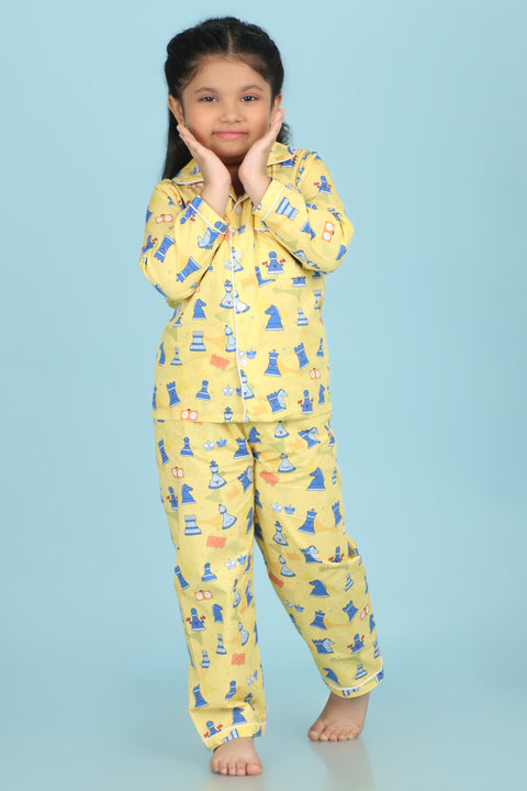 Pre-Order: Chess Print Night Suit