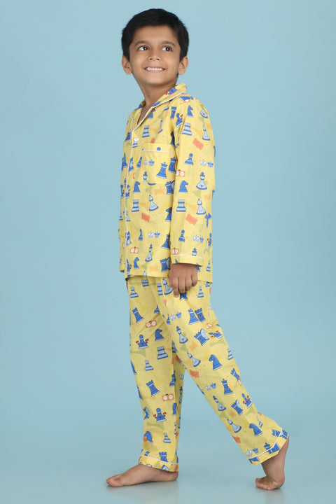 Pre-Order: Chess Print Night Suit
