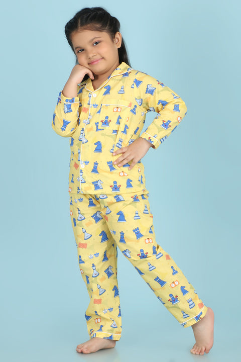 Pre-Order: Chess Print Night Suit