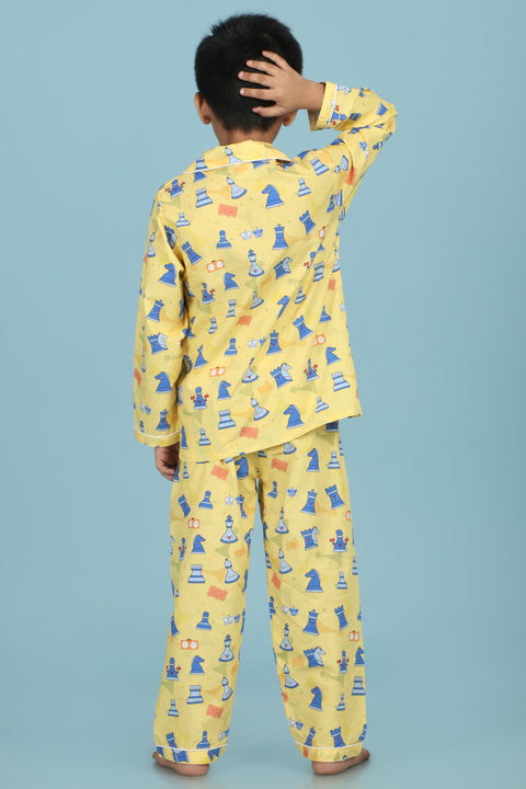 Pre-Order: Chess Print Night Suit