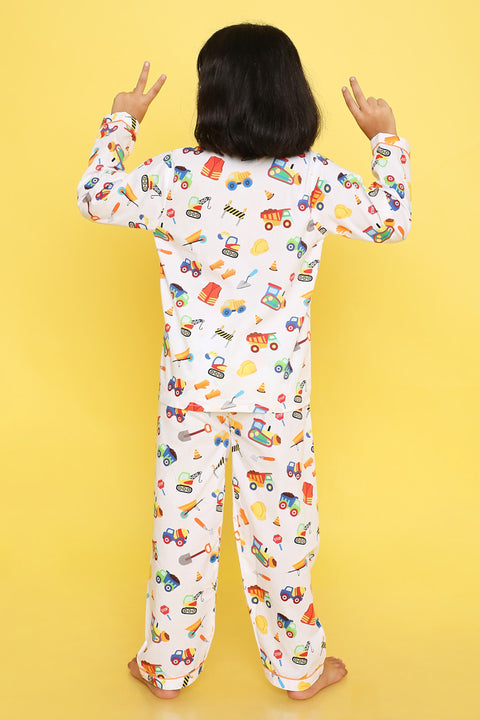 Pre-Order: Construction Print Night Suit