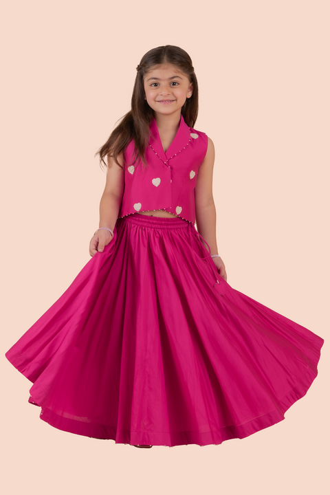 Pre-Order: Embroidered Blazer with  Lehenga