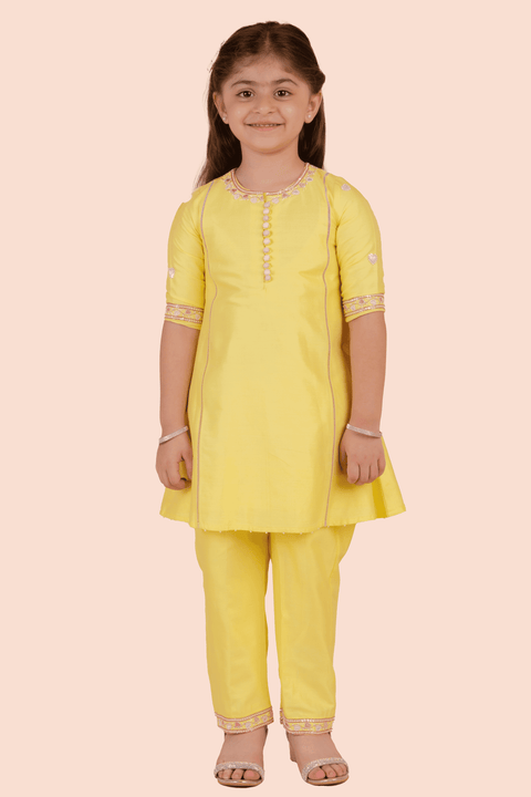 Pre-Order: Kurti Set-Yellow