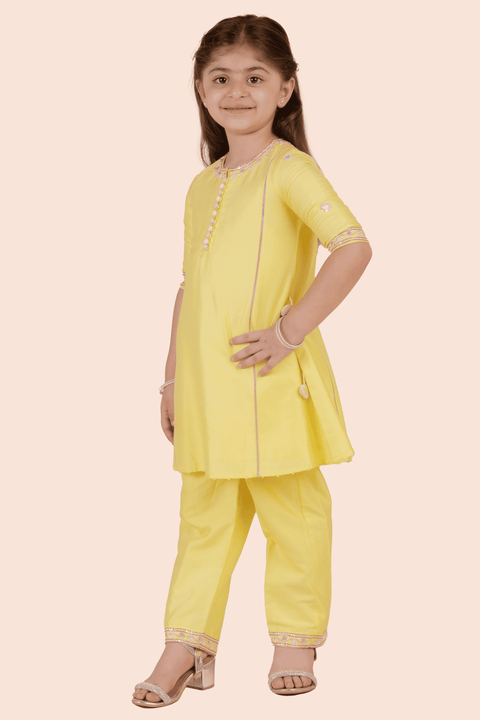 Pre-Order: Kurti Set-Yellow