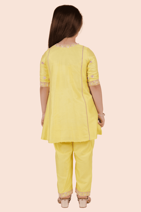 Pre-Order: Kurti Set-Yellow
